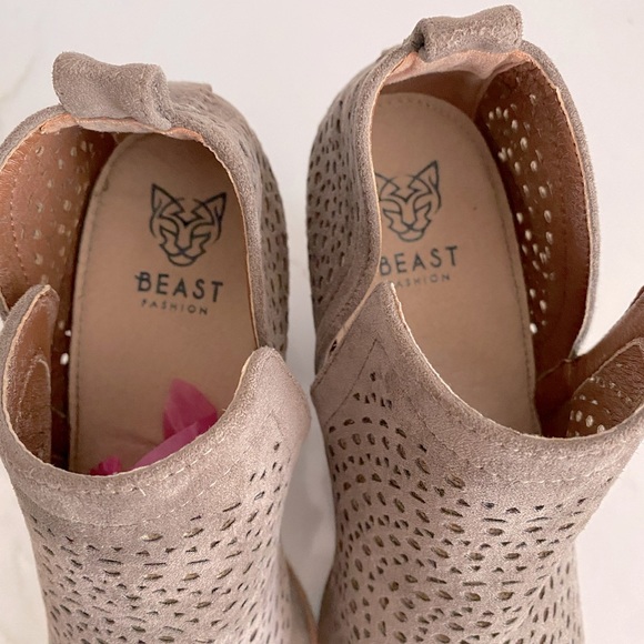 Beast Taupe Suede Booties - Picture 4 of 5